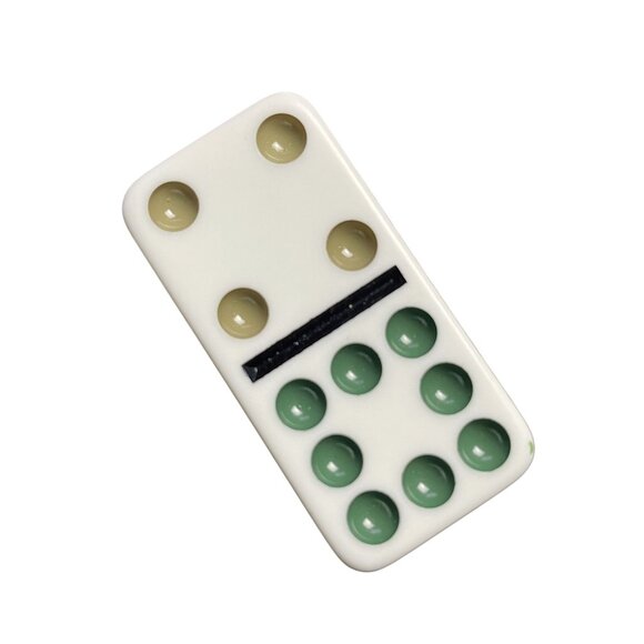 Double Twelve Dominoes Replacement Tile 4 8  Color Dot mq - Picture 2 of 3